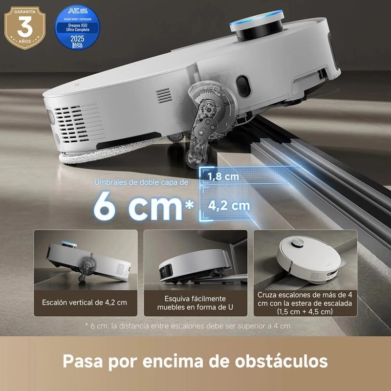 Dreame – X50 Ultra Complete Robot aspirador y fregasuelos blanco con base automática para hogar