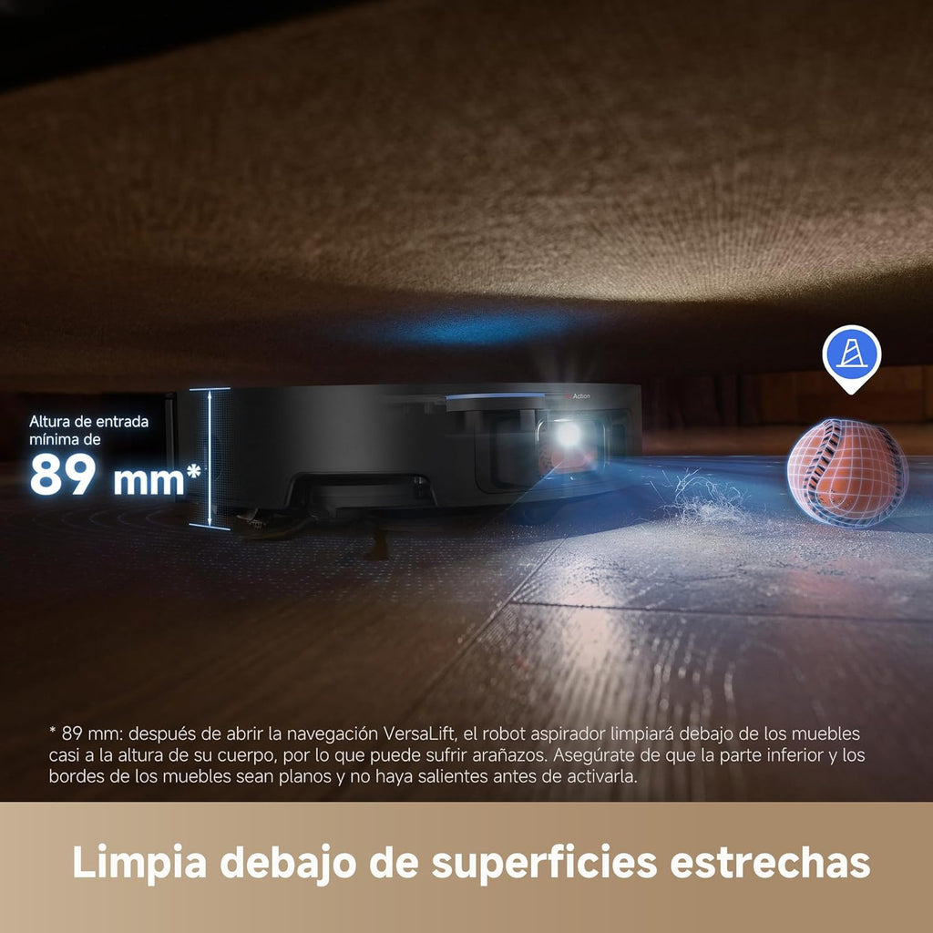 Dreame – X50 Ultra Complete Robot aspirador y fregasuelos negro con base automática para hogar
