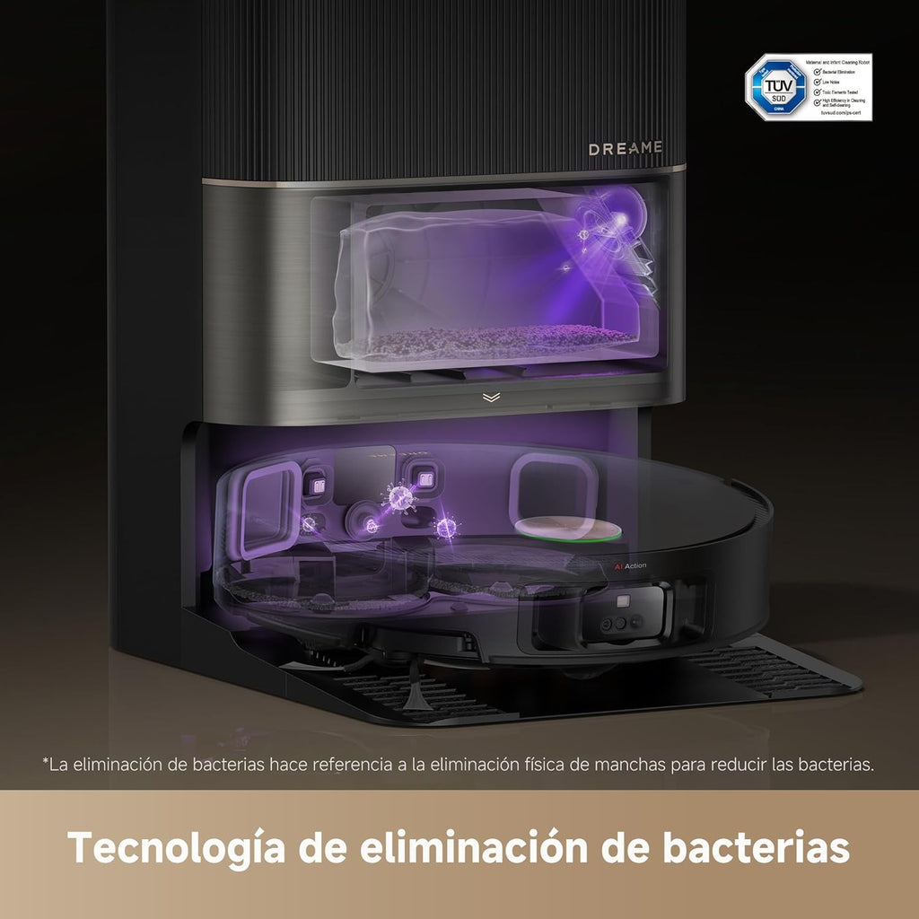 Dreame – X50 Ultra Complete Robot aspirador y fregasuelos negro con base automática para hogar